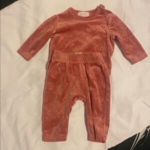 Velvet Two-Piece Outfit